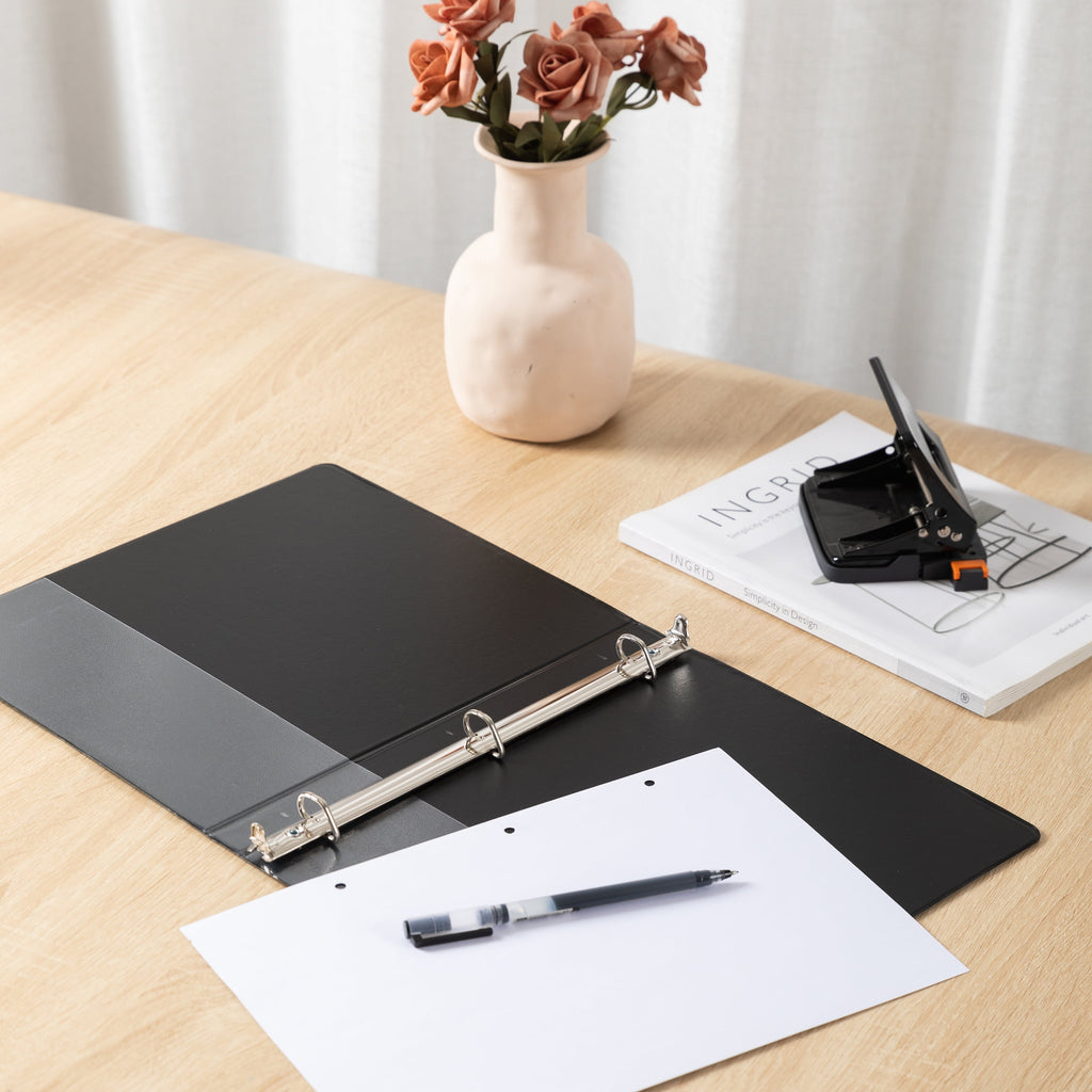 Pen Gear Durable View Binder, 1/2‑Inch D‑Ring, Black, 1‑Pack, 120‑Sheet Capacity - Image 3