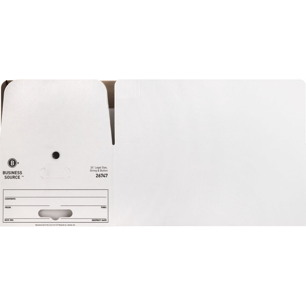 Medium Duty Legal Size Storage Box, 12 / Carton, White - Image 4