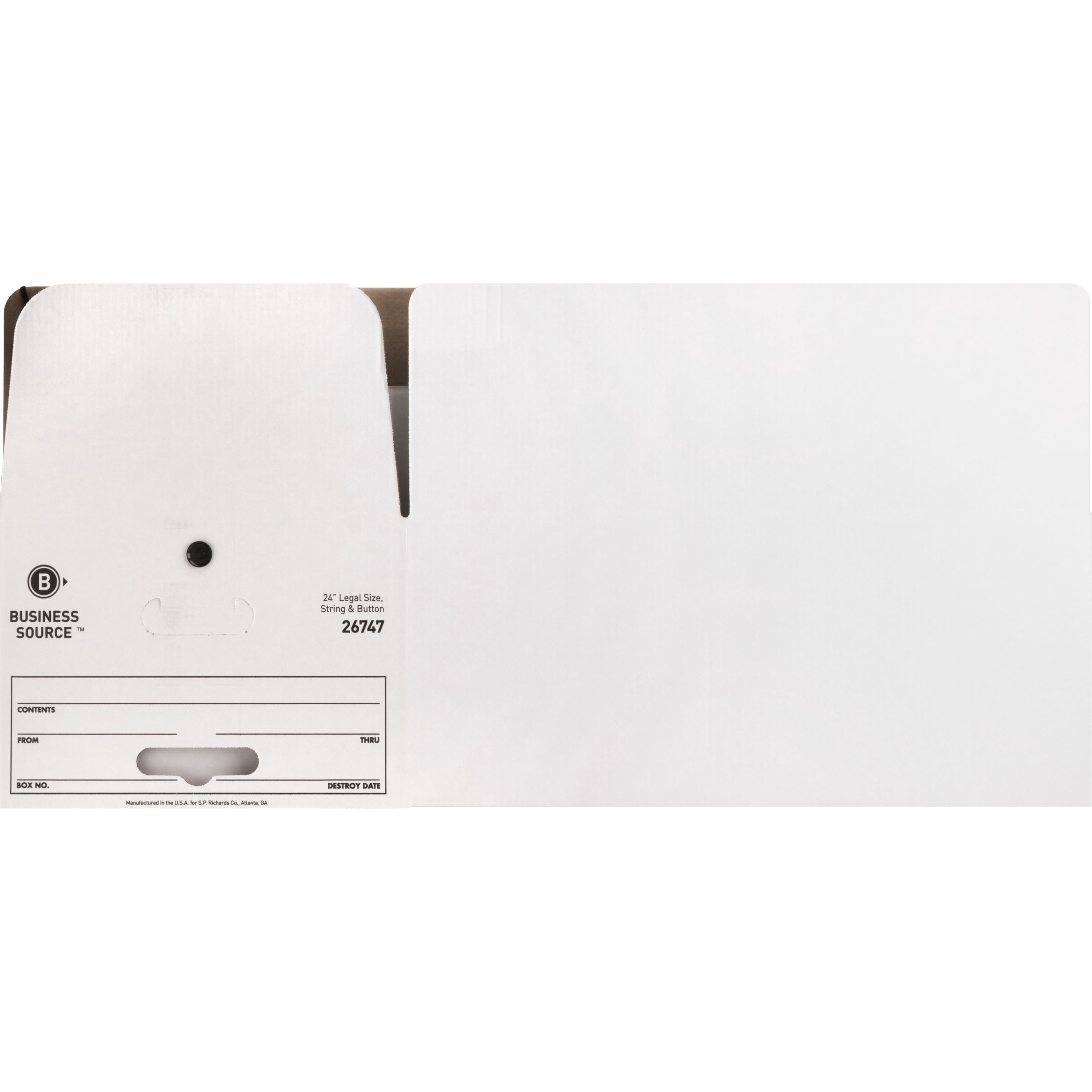 Medium Duty Legal Size Storage Box, 12 / Carton, White - Image 4