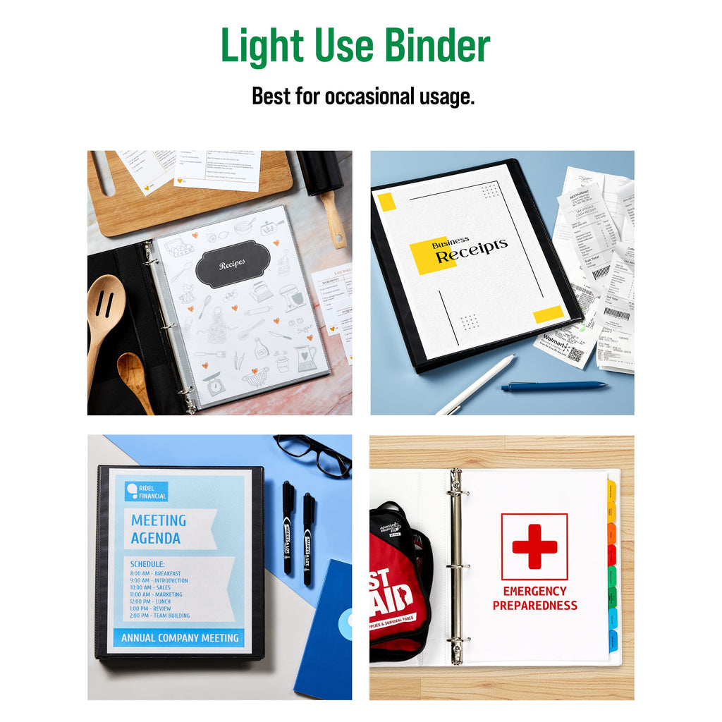 Economy View 3 Ring Binders, 3" Round Rings, 3.5" Spine, 460-Sheet Capacity, White Binders (4-Pack of 03148) - Image 5