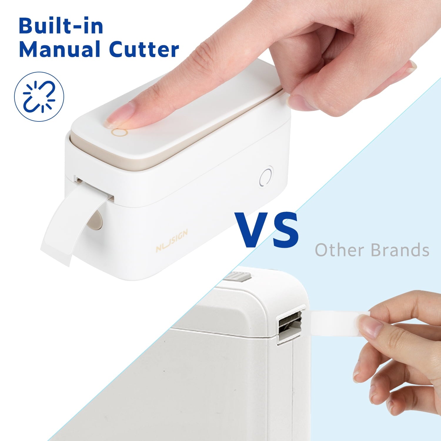 NUSIGN Label Maker Machine with Tape, Portable Bluetooth Label Printer, Wireless & Rechargeable Sticker Mini Label Makers with Multiple Temp - Image 3