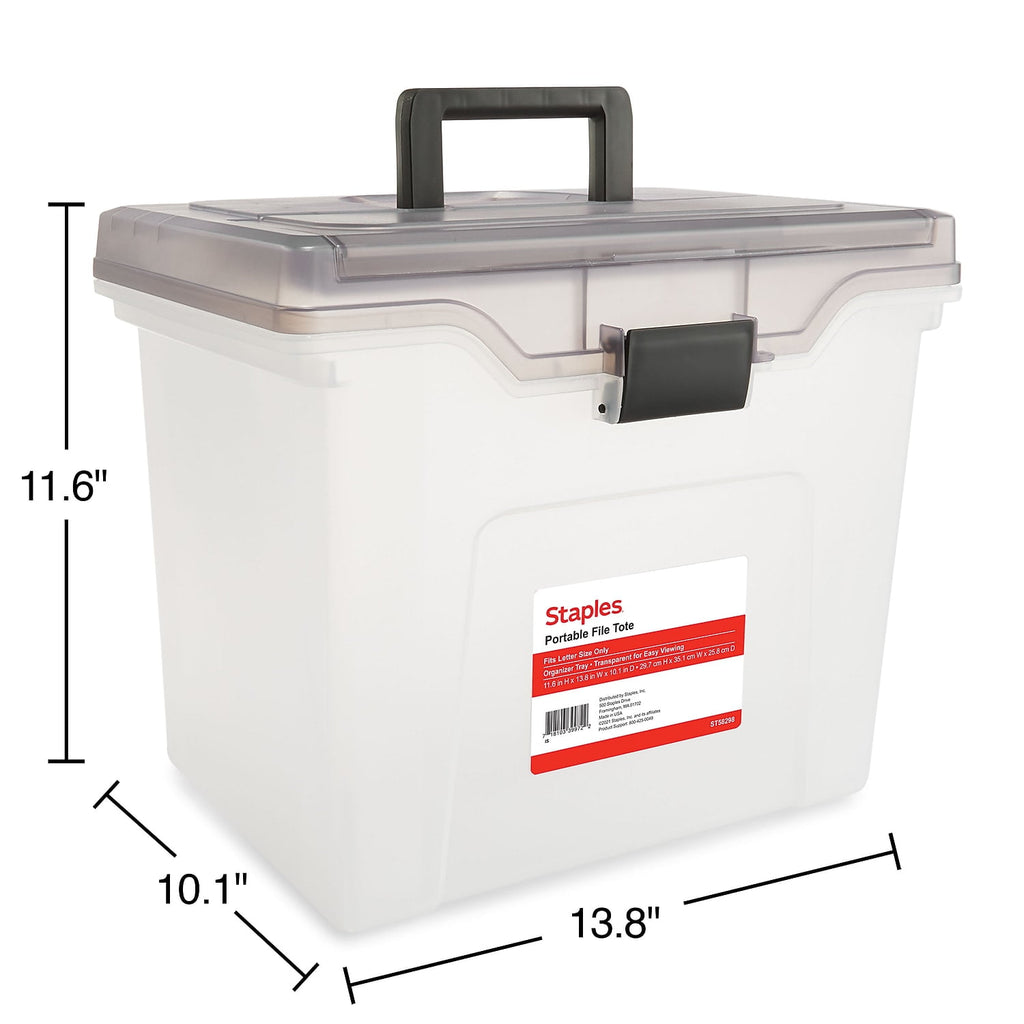 File Box File Portable Tote Letter Size Clear (140165/111112) - Image 6