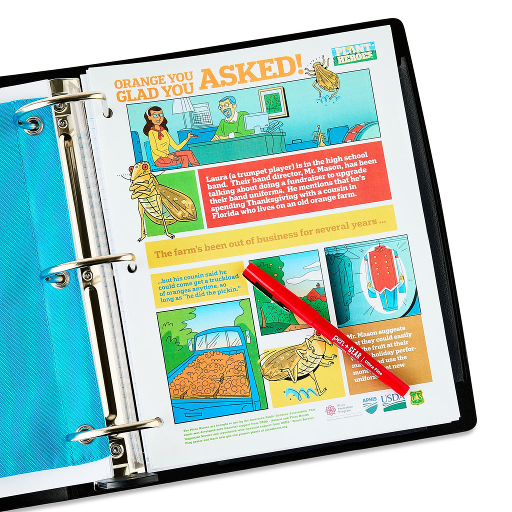 Pen+Gear Heavy Duty View 2" D-Ring Binder, Black - Image 6