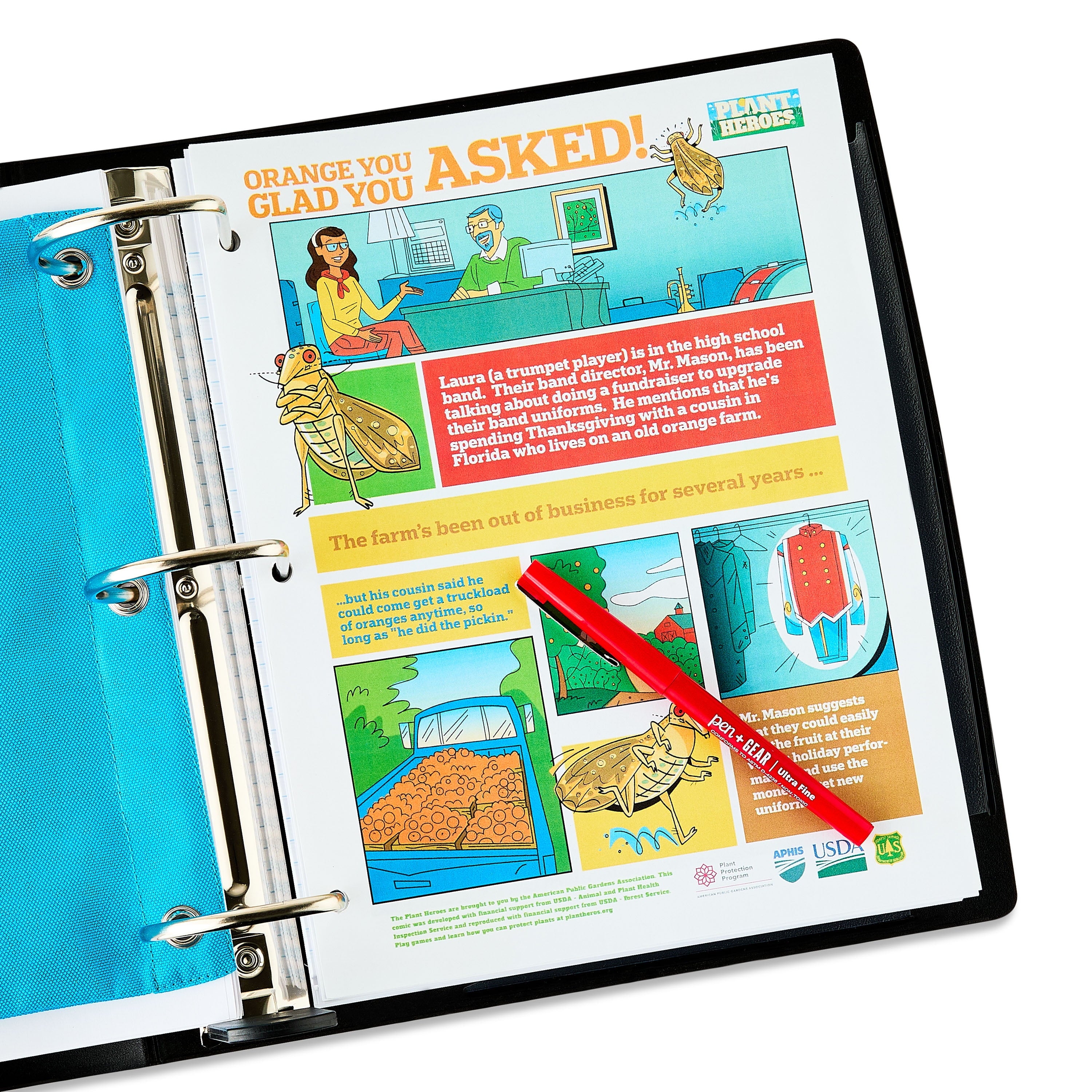 Pen+Gear Heavy Duty View 2" D-Ring Binder, Black - Image 6