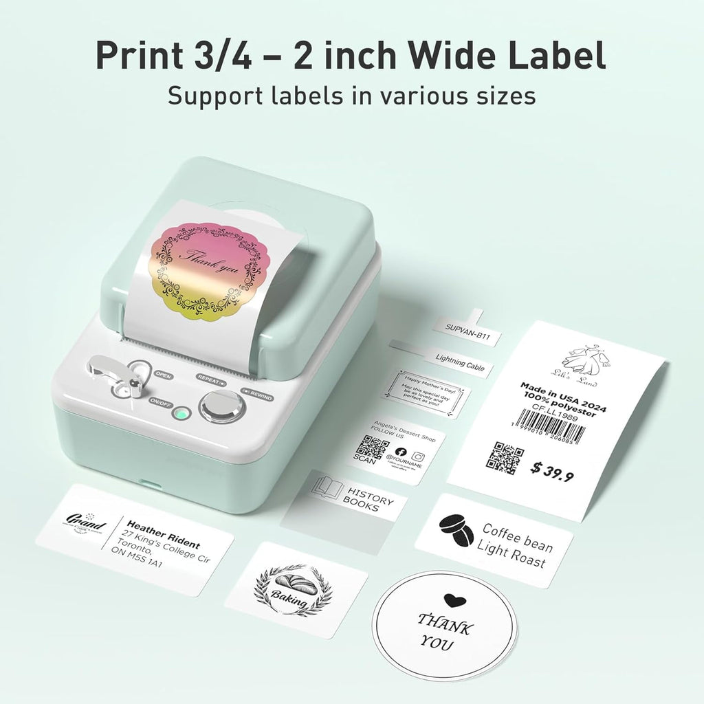 Plus Bluetooth Label Maker Machine with Tape, High Printing Clarity, Versatile App with 40+ Fonts and 450+ Icons, Ink... - Image 2
