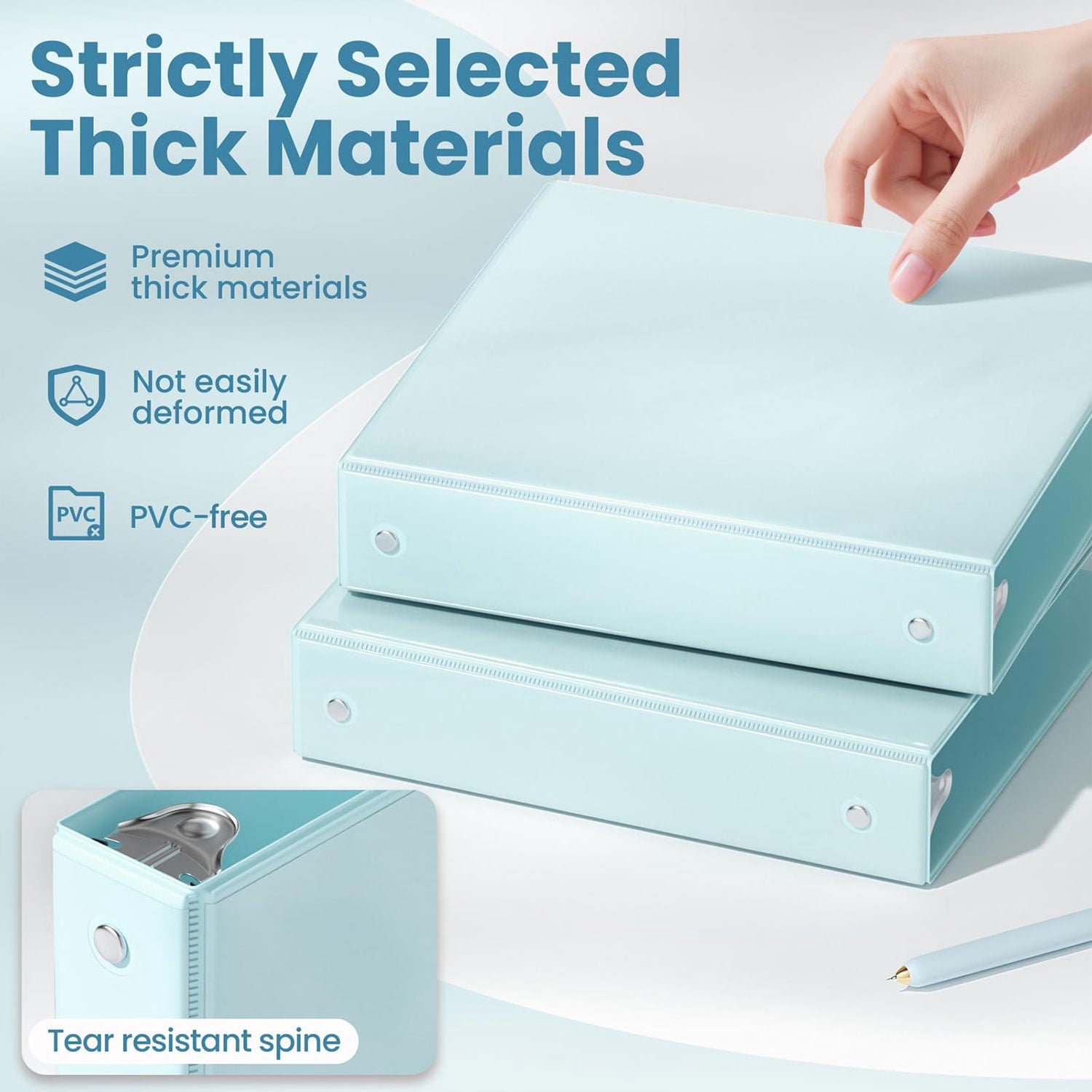 3 1.5 Inch Binder View Binder 325 Sheets of Letter Size 8.5 x 11'' Paper for Office School Home Supplies Organizer wi... - Image 5