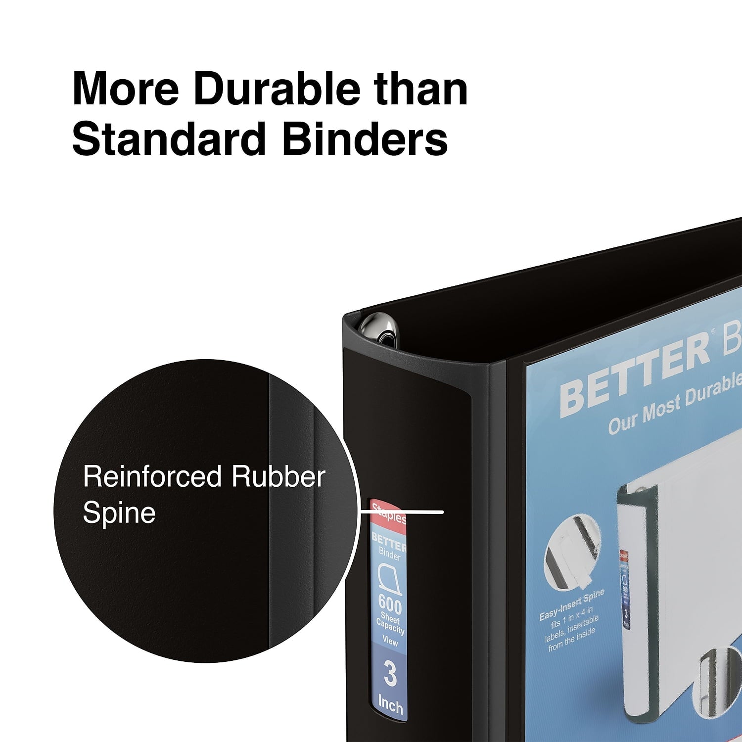 3" 3-Ring Better Binder Black (15126-CC) 702874 - Image 4