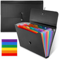 2 Pack Accordion File Organizer, 13 Pockets Expanding File Folder, Accordion File Holder with Elastic Buckles Closure...
